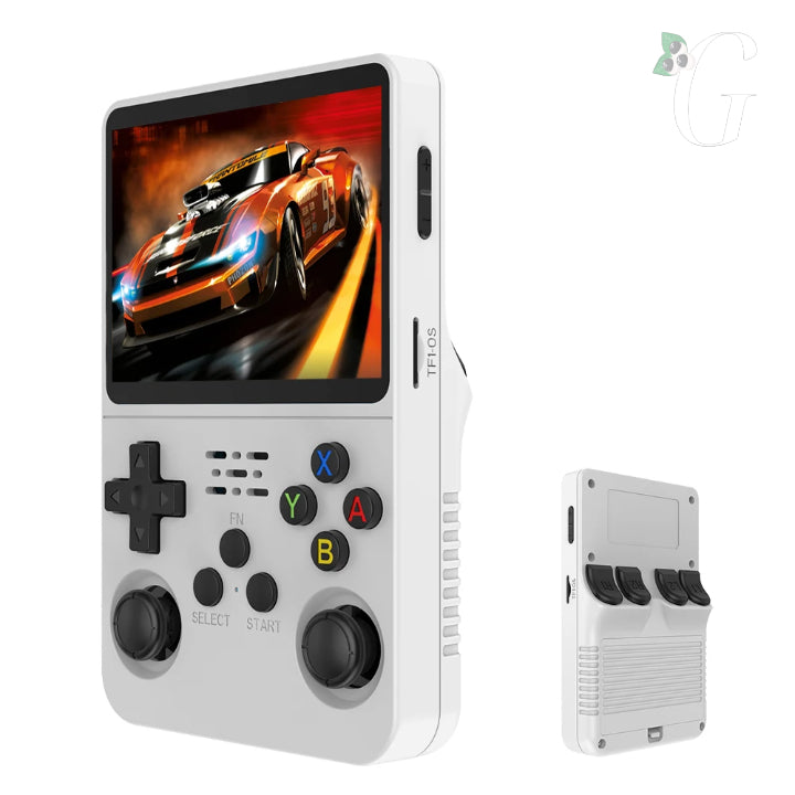 Console Portátil Retro R36S - Tela IPS e Armazenamento de 64GB/128GB