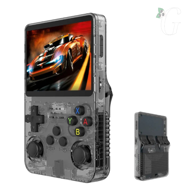 Console Portátil Retro R36S - Tela IPS e Armazenamento de 64GB/128GB
