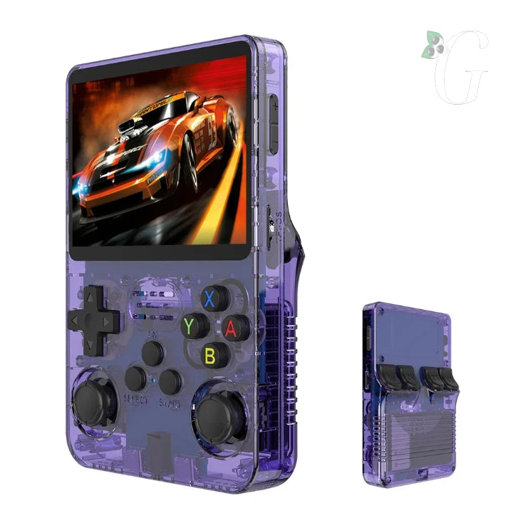Console Portátil Retro R36S - Tela IPS e Armazenamento de 64GB/128GB